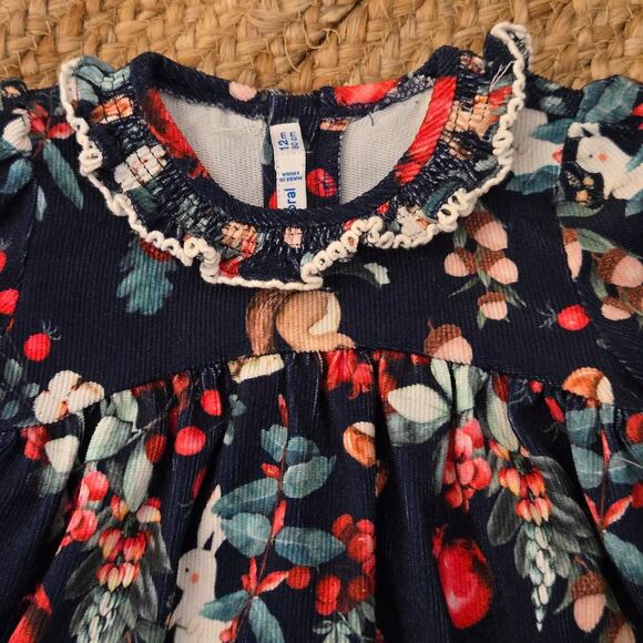 Mayoral Kids Multicolor Floral Regular Fit Dress 12months Vintage Style - Picture 3 of 5